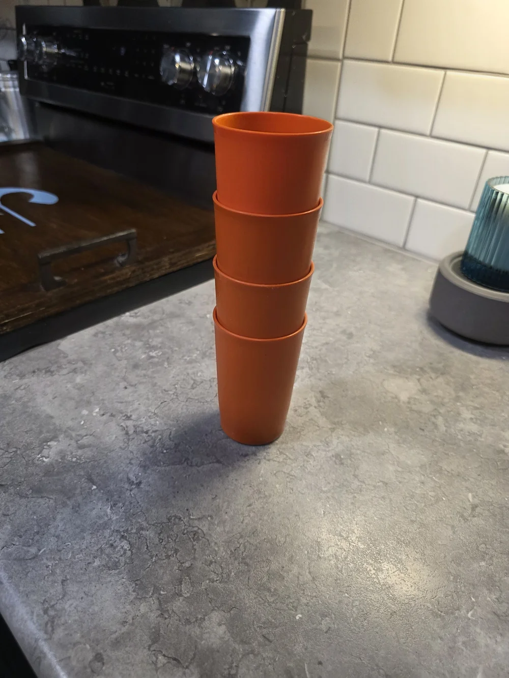 Set Of 4 - 8oz Tupperware Cups